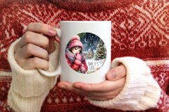 Winter Scene with Holiday Blessings Sublimation PNG Product Image 3