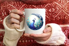 Winter Scene Round Ornament Sublimation PNG Product Image 4