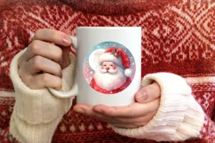 Round Christmas Ornament Sublimation|Clipart Product Image 4