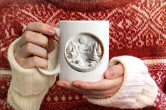 Round Christmas Ornament Sublimation|Clipart Product Image 3