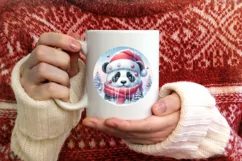 Winter Panda Portrait Sublimation PNG Product Image 1