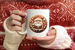 Round Christmas Ornament Sublimation|Clipart Product Image 4