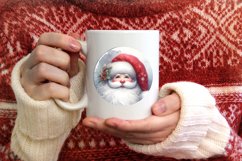 Santa with Santa Round Ornament Sublimation PNG Product Image 3