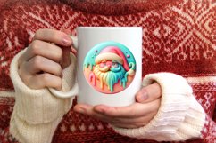 Santa Christmas Ornament Sublimation PNG Product Image 1