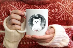 Cat Christmas Ornament Sublimation PNG Product Image 3