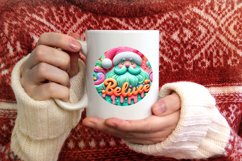 Pastel 3D Martzipan Santa with Large Text BELIEVE Product Image 3