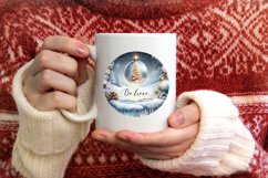 3D Round Melting Winter Scene with Very Large Text Believe Product Image 3