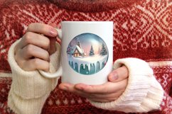 Pastell Winter Scene with Elf PNG Product Image 1