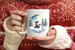 Winter Scene with Mexican Person PNG Product Image 3