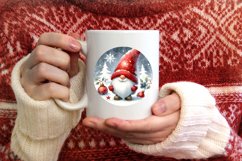 Gnome Christmas Ornament Sublimation PNG Product Image 4