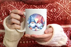 Colorful Winter Gnomes Christmas Ornament Product Image 3