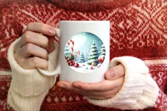 Round Christmas Ornament with Candies PNG Product Image 1