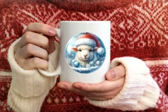 Winter Scene Lamb Christmas Ornament Product Image 3