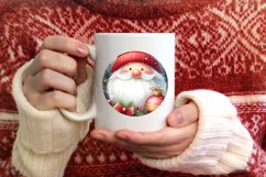 Christmas Gnome Round Ornament Sublimation PNG Product Image 4