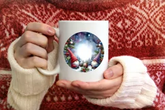 Winter Gnomes Round Ornament Sublimation PNG Product Image 4