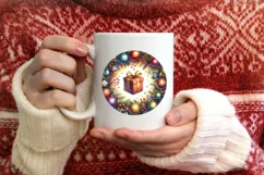 Gift Watercolor Christmas Image Sublimation PNG Product Image 3