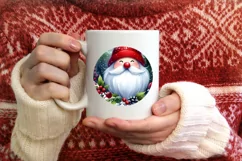 Round Christmas Gnome Ornament PNG Product Image 4