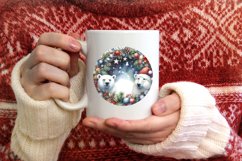 Polar Bear Christmas Image Sublimation PNG Product Image 4