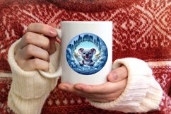 Melting Ice Koala Painting Sublimation PNG Product Image 3