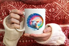 Icy Wall Lamb Painting Sublimation PNG Product Image 3