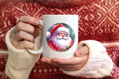 Christmas Santa Round Ornament PNG Product Image 3