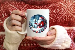 Watercolor Christmas Santa Image PNG Product Image 3