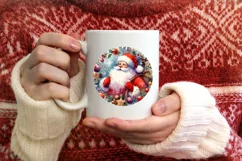 Watercolor Christmas Santa Image PNG Product Image 4
