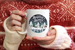 Magical Season Round Ornament Sublimation PNG Product Image 4