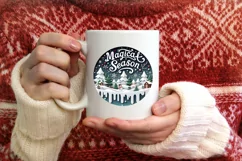 Magical Season Round Ornament Sublimation PNG Product Image 4