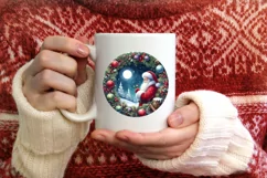 Watercolor Christmas Santa Image PNG Product Image 4