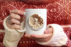 3d Depth Fairy Round Ornament Christmas PNG Product Image 4