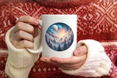 Pastel Christmas Candy Scene Sublimation PNG Product Image 3