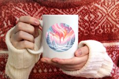 Winter Scene Round Ornament Sublimation PNG Product Image 4