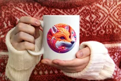 Christmas Fox Ornament Sublimation PNG Product Image 3