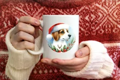 Dog Round Ornament Sublimation PNG Product Image 4