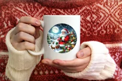 Snow Flake Christmas Ornament Sublimation PNG Product Image 3
