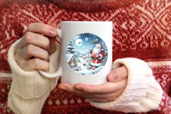 Winter Santa Scene Sublimation PNG Product Image 1