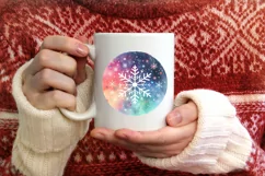 Pastel Snowy Christmas Ornament Sublimation PNG Product Image 4