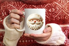 Santa Round Ornament PNG Product Image 4