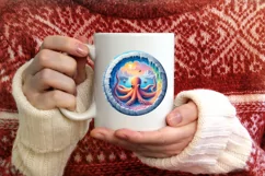 Flamingo Snow Wall Ornament PNG Product Image 3