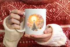 Digital Painting Christmas Candy Scene PNG Product Image 3