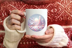 Digital Painting Christmas Candy Scene PNG Product Image 3