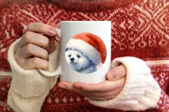 3D Winter Bear Portrait with Santa Hat PNG Product Image 3
