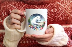 Round Polar Bear Sublimation PNG Product Image 3