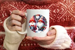 Watercolor Winter Gnomes Image PNG Product Image 3