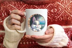Santa Winter Scene Ornament PNG Product Image 3