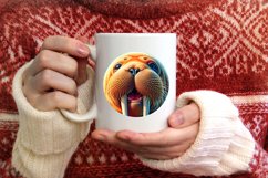 Round Ice Walrus Sublimation PNG Product Image 3