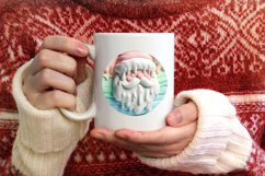3D Santa Round Ornament Sublimation PNG Product Image 3