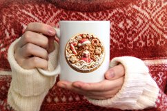 Santa's Girl Round Ornament Sublimation PNG Product Image 3