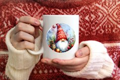 Round Christmas Gnome Sublimation PNG Product Image 3